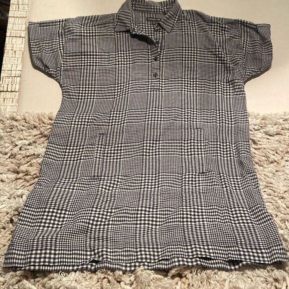 Toad & Co Shirt Dress Women M Plaid Hartland Short Sleeve Kangaroo Pocket - Picture 1 of 7